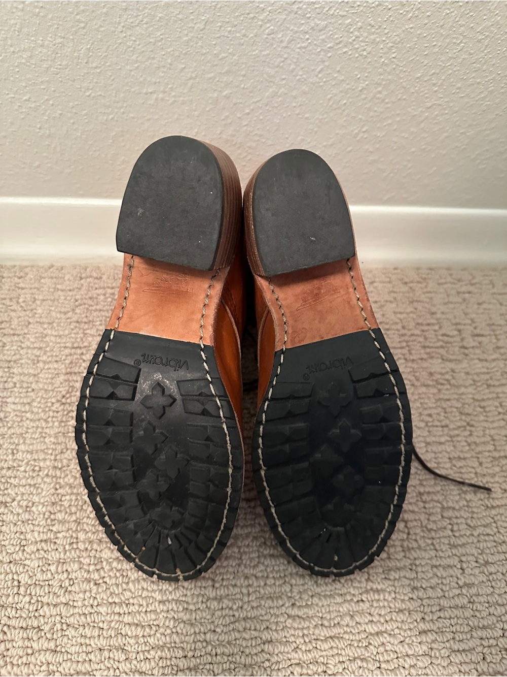 Red Wing Shoes Tan Leather Moc-Toe Heeled Boots - Picture 5 of 11